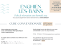 Fiche de réservation Enghien-les-Bains 2025