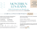 Fiche de réservation Montbrun-les-Bains 2025