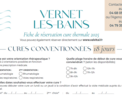 Fiche de réservation Vernet-les-Bains 2025